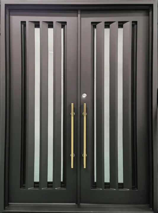 Elm flat top modern iron door