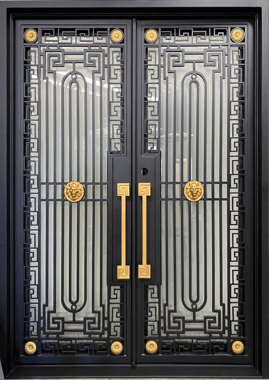 Manhattan square top iron door