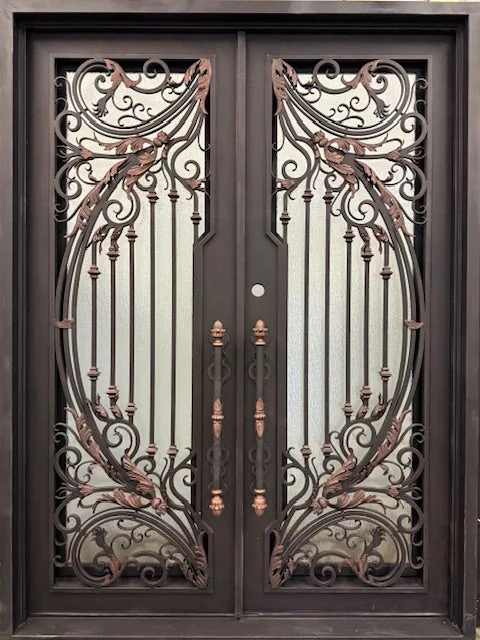 Marigold two-toned iron door